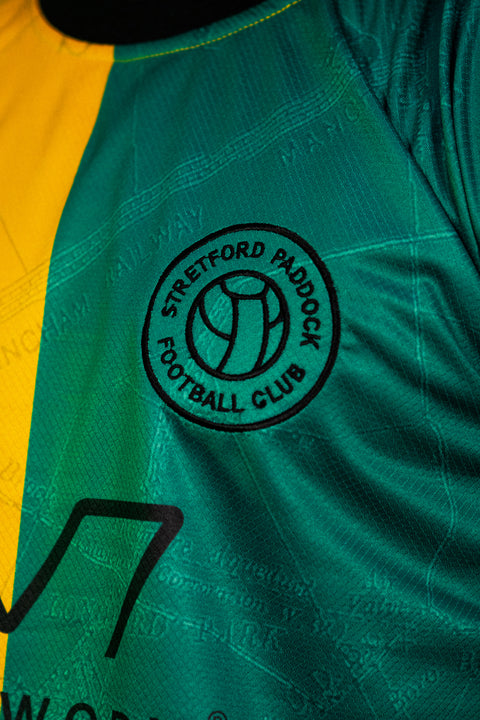 Green & Gold AWAY Shirt 24/25 - Stretford Map