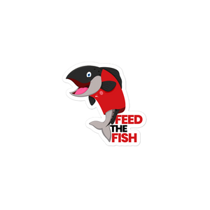 Gav Salmon - Feed The Fish - Bumper/Luggage Sticker