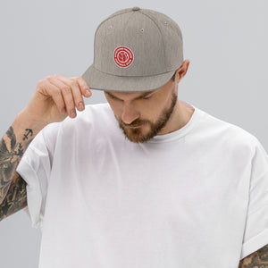 Grey Marl Snapback Logo Hat
